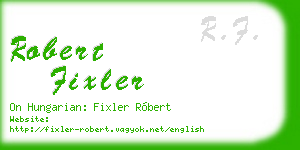 robert fixler business card